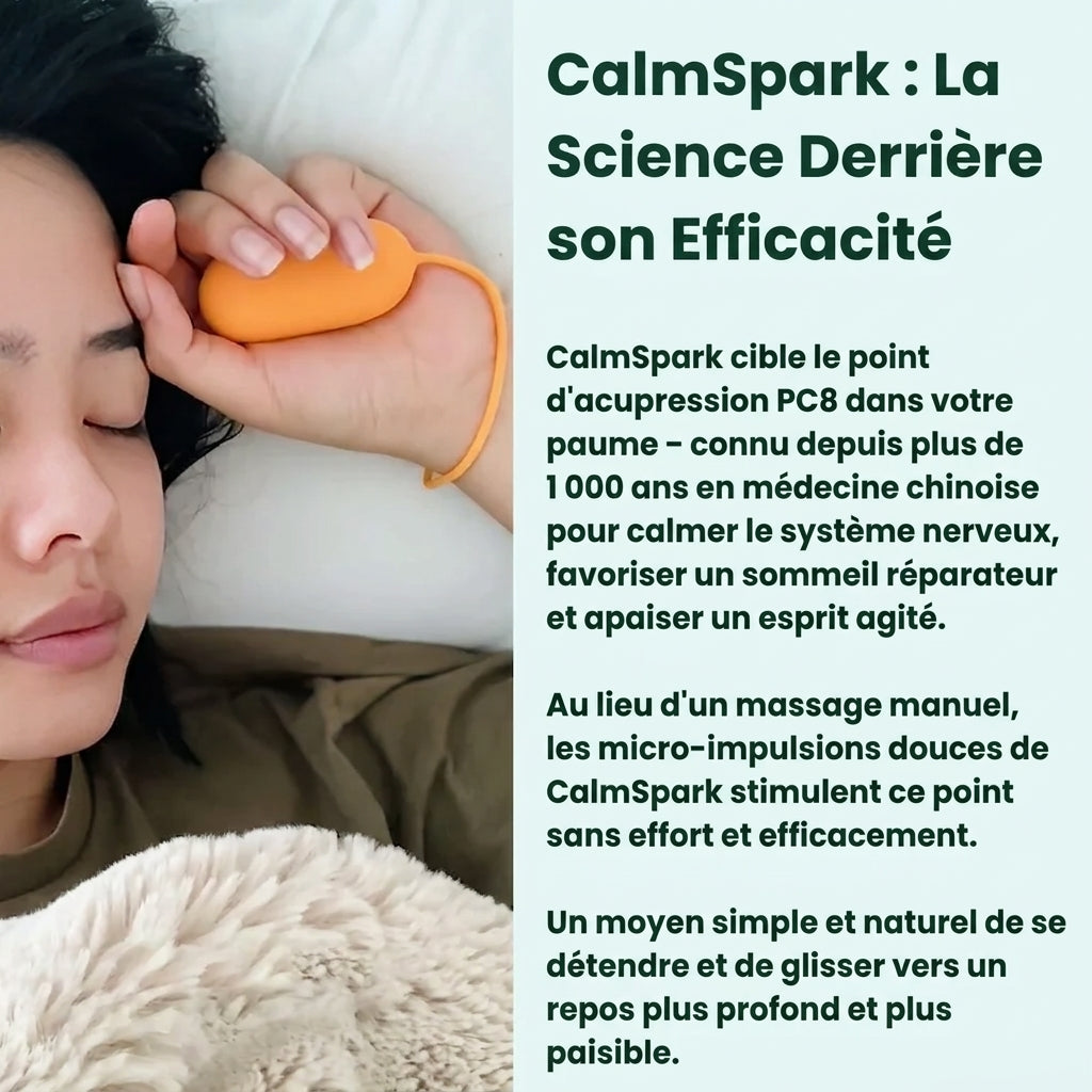 CalmSpark® — Le dispositif portatif d'apaisement par micro-courant